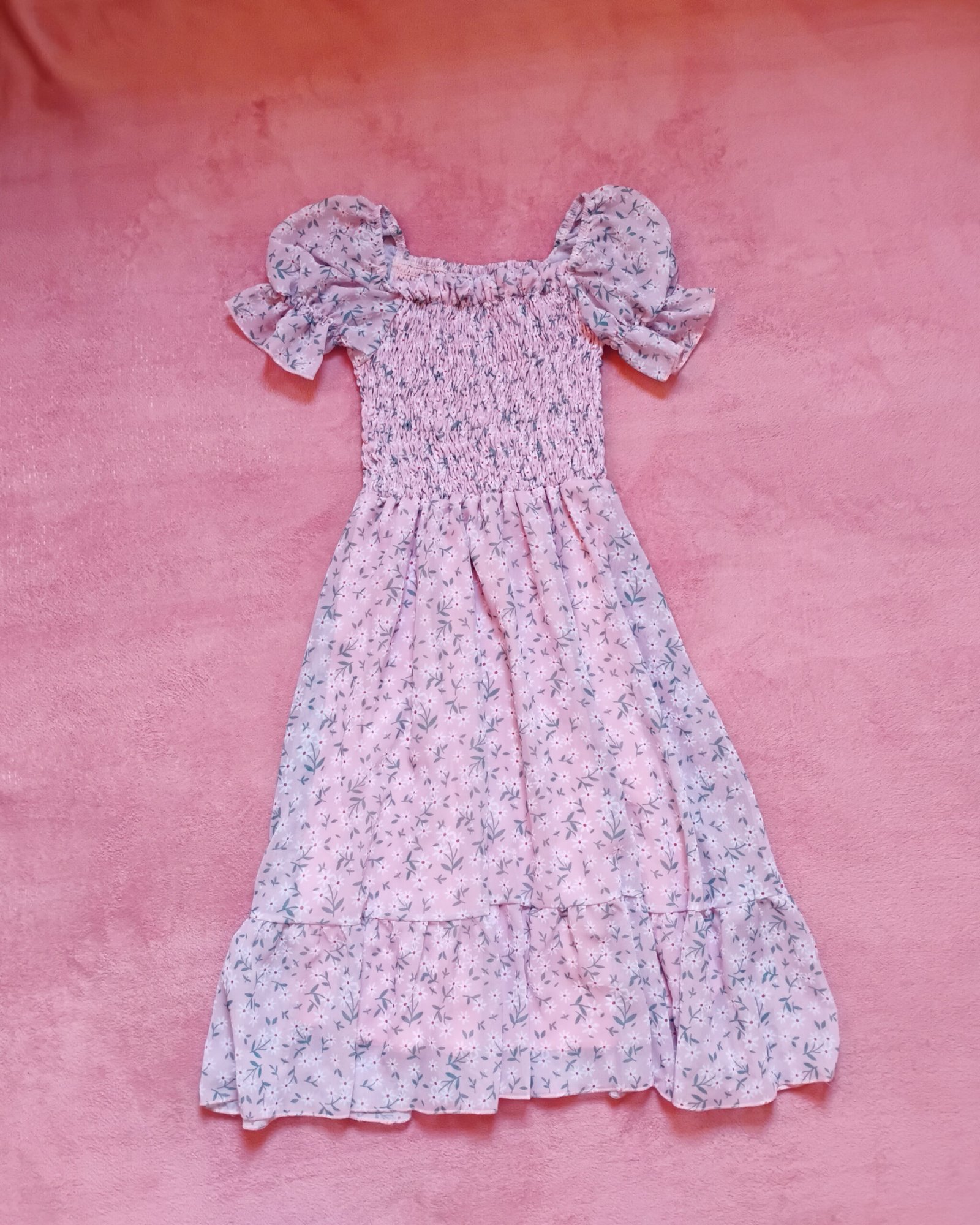 Vestido Rosa Bebê Floral